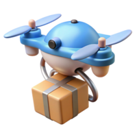 serene creative Delivery drone carrying a package exclusive png