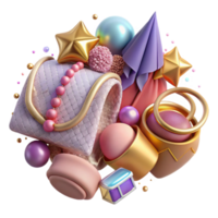 beautiful artistic Fashion Shape Accessories Isolated for Apparel Styling authentic png