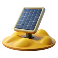 impressive rustic A solar panel absorbing sunlight in a desert landscape, bright yellow lighting, photorealistic style high resolution png
