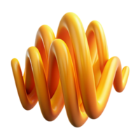 elegant abstract An abstract representation of sound waves, using flowing, undulating lines in shades of vibrant orange and yellow, with a bright, energetic lighting. Kinetic Art style original png