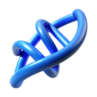 sereno artístico uma dna vertente rendido dentro 3d, brilhando com uma vibrante azul luz, rotativo devagar, dentro uma científico visualização estilo 4k png