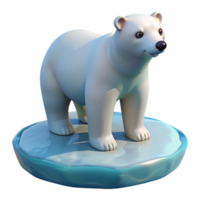 extraordinary minimalist A lone polar bear standing on an ice floe, illuminated by the soft light of the Arctic sun, in a stark, photorealistic style detailed png