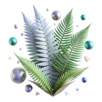 serene contemporary Fern Plant Isolated for Botanical Illustrations original png