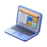 wonderful traditional Laptop computer open displaying website wireframe 4K png