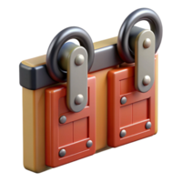 serene classic Barn door hardware, sliding track premium png