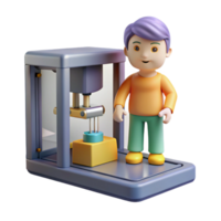 serene minimalist 3D printer printing miniature figurine high resolution png