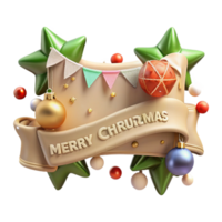 magnificent rustic Festive Banner Merry Christmas Text Isolated for Web Banners png