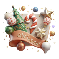 serene traditional Festive Banner Merry Christmas Text Isolated for Web Banners high resolution png