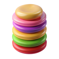 magnificent traditional A stack of colorful macarons, perfectly aligned, 4K png