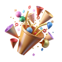 vibrant rustic Festive Confetti Explosion Isolated for Party Graphics genuine png