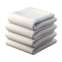 beautiful minimalist A stack of neatly folded, crisp white towels original png