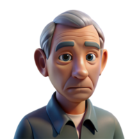 vibrant classic Close-up portrait of an elderly man with deep wrinkles and a thoughtful expression, illuminated by a single, overhead spotlight, hyperrealistic style genuine png