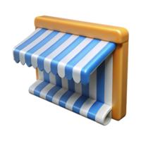 magnificent vintage Window awning, striped, retractable, high resolution png