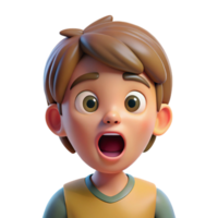 stunning abstract Surprised child, open mouth, playful expression, authentic png