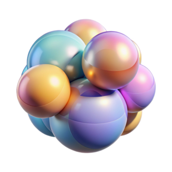 extraordinario artístico un dinámica composición de superposición, transparente esferas, con gradientes de color, en un minimalista, geométrico estilo exclusivo png