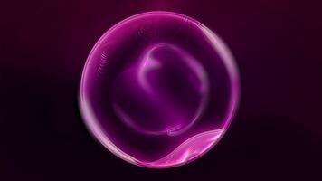 Abstraction of cosmic energy. Illusory violet sphere filled with moving, smoothly oscillating plasma energy. video