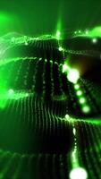 An abstraction of virtual waves in a green hue that excites the imagination and lifts the mood, immersing us in a unique creative atmosphere. video