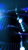 An abstraction of virtual waves in a blue shade that excites the imagination and lifts the mood, immersing us in a unique creative atmosphere. video