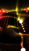 An abstraction of virtual red-golden waves that excites the imagination and lifts the mood, immersing us in a unique creative atmosphere. video