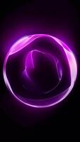 Abstraction of cosmic energy. Illusory violet matte sphere filled with moving, smoothly oscillating plasma energy. video