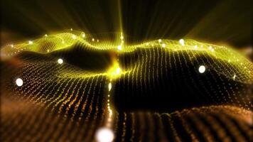 An abstraction of virtual golden waves that excites the imagination and lifts the mood, immersing us in a unique creative atmosphere. video