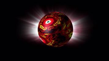 The bowling ball is filled with moving, mother-of-pearl, pulsating energy. video