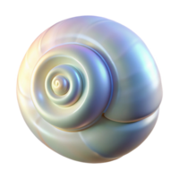 vibrant rustic A spiral seashell, pearly white with subtle iridescent hues, lit by a single beam of underwater light, ethereal style high resolution png