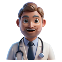 stunning classic Portrait of a dedicated doctor with a stethoscope and a compassionate expression, illuminated by a soft, clinical light, in a realistic, portrait style exclusive png