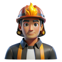 stunning classic Portrait of a courageous firefighter with a helmet and a determined gaze, illuminated by the flickering flames of a fire, in a heroic, dramatic style high resolution png