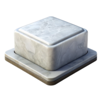 serene artistic Statue base, marble, square, professional png