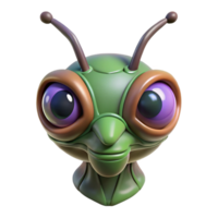 wonderful abstract Alien insect head with multifaceted eyes high resolution png