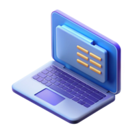 elegant creative Laptop computer open displaying coding interface high quality png