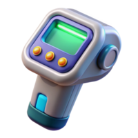 beautiful rustic Futuristic medical scanner, handheld, digital display authentic png