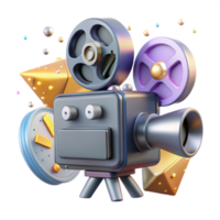serene classic Film Camera Projector Transparent for Cinema Projects high quality png