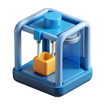 hermosa resumen avanzado 3d impresora creando un complejo objeto prima png