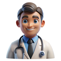 stunning abstract Portrait of a dedicated doctor with a stethoscope and a compassionate expression, illuminated by a soft, clinical light, in a realistic, portrait style genuine png