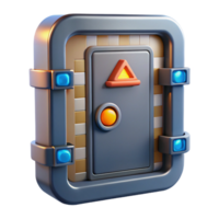 serene minimalist Spaceship door, airtight seal, warning lights high resolution png