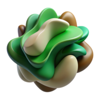 magnificent abstract An abstract representation of nature, using organic shapes and flowing lines in shades of green and brown, with a soft, natural lighting. Impressionist style high quality png