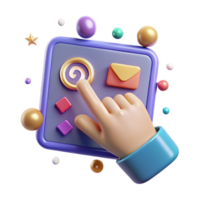 vibrant rustic Finger Touching Screen Interactive Cutout for User Interface high resolution png