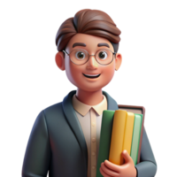 stunning minimalist Portrait of a young student with books and a curious expression, illuminated by the warm light of a library, in a realistic, academic style original png