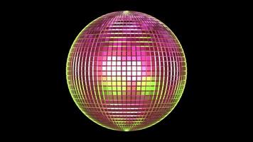 Vibrant 3D Disco Ball Loop Animation with Colorful Glow video
