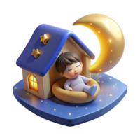 magnificent abstract A protective household spirit, radiating a warm glow, floating above a sleeping child, lit by soft moonlight, in a children's book illustration style original png