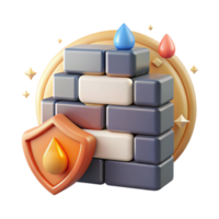 magnificent artistic Firewall Icon Network Security Protection Transparent for Data Privacy high resolution png