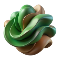 serene modern An abstract representation of nature, using organic shapes and flowing lines in shades of green and brown, with a soft, natural lighting. Impressionist style 4K png
