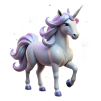extraordinary abstract A mystical unicorn with a silver horn and flowing mane, surrounded by sparkling dust, magical lighting, dreamlike style high quality png