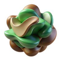 stunning modern An abstract representation of nature, using organic shapes and flowing lines in shades of green and brown, with a soft, natural lighting. Impressionist style original png