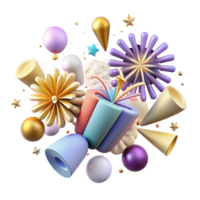 impressive vintage Fireworks Display Cutout for Celebration Events high resolution png