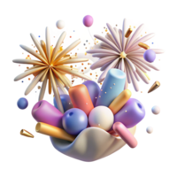 impressive minimalist Fireworks Explosion Effect Cutout for Editing png