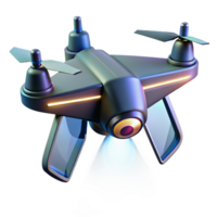 wonderful artistic A futuristic drone with sleek, aerodynamic lines, illuminated by a spotlight from below, in a cinematic style exclusive png