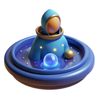 beautiful rustic A wise oracle reading the future in a pool of water reflecting the night sky, in a mysterious, esoteric style detailed png
